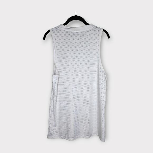 Zyia Active White Mesh Perforated Tank Top Workout Gym Women's Large - Picture 7 of 7